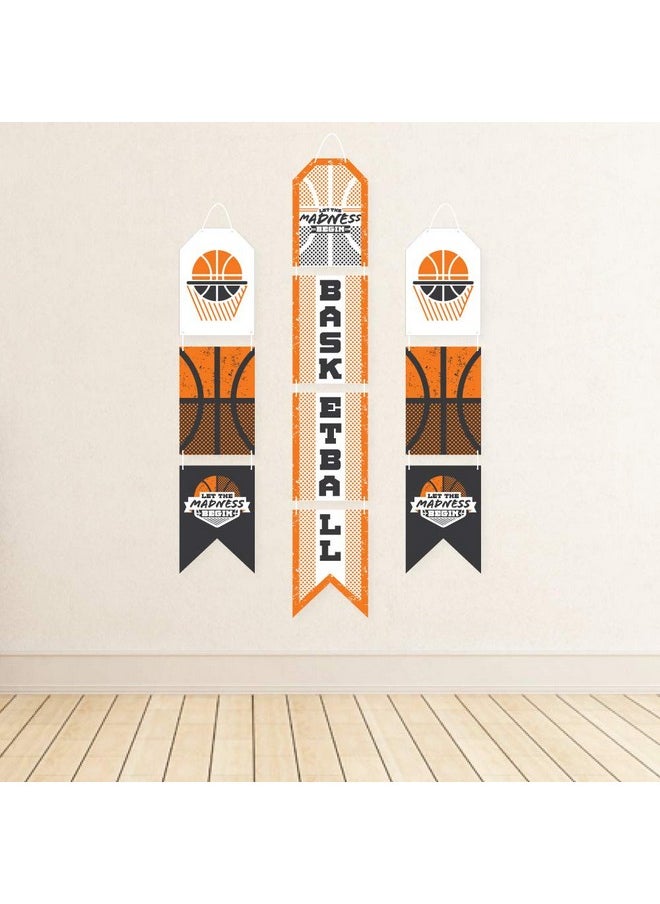 Big Dot of Happiness Big Dot of Happiness Basketball - Let the Madness Begin - Hanging Vertical Paper Door Banners - College Basketball Party Wall Decoration Kit - Indoor Door Decor  - Image 3