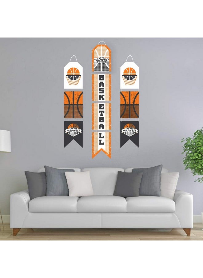 Big Dot of Happiness Big Dot of Happiness Basketball - Let the Madness Begin - Hanging Vertical Paper Door Banners - College Basketball Party Wall Decoration Kit - Indoor Door Decor  - Image 2