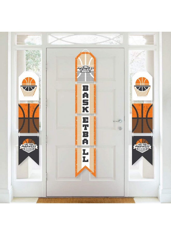 Big Dot of Happiness Big Dot of Happiness Basketball - Let the Madness Begin - Hanging Vertical Paper Door Banners - College Basketball Party Wall Decoration Kit - Indoor Door Decor  - Image 1