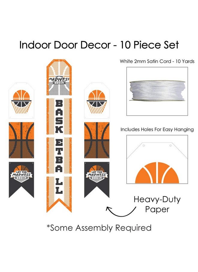 Big Dot of Happiness Big Dot of Happiness Basketball - Let the Madness Begin - Hanging Vertical Paper Door Banners - College Basketball Party Wall Decoration Kit - Indoor Door Decor  - Image 4