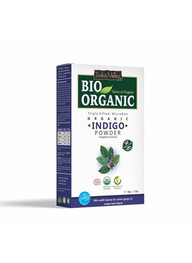 Indus Valley - Organic Indigo Powder Hair Color (Indigo Indigo+Argan Oil Shampoo) - Image 1