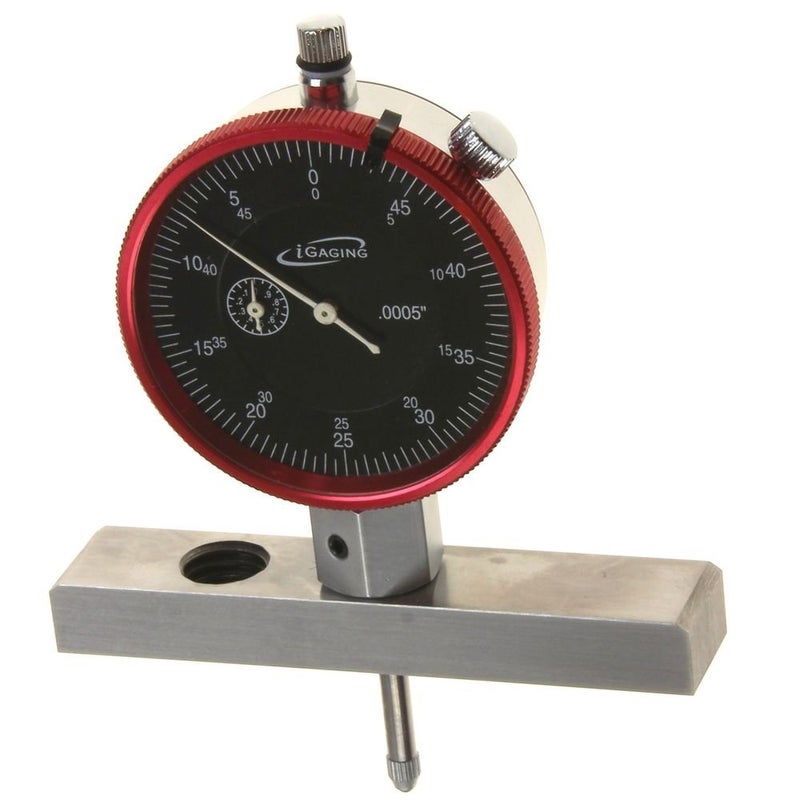 iGaging Depth Gauge Dial Indicator 0-22" Measuring Range, 0.0005" Resolution, 2-Position Base - Image 3