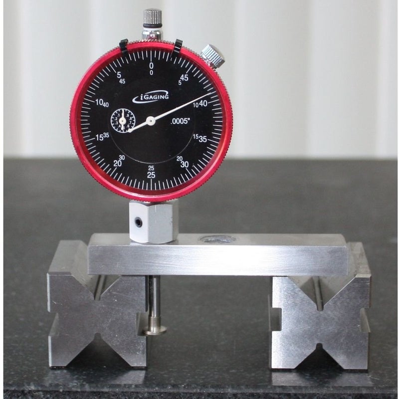 iGaging Depth Gauge Dial Indicator 0-22" Measuring Range, 0.0005" Resolution, 2-Position Base - Image 2