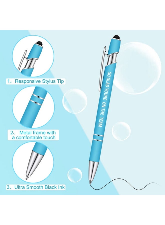 Eersida Employee Appreciation Pens Metal Inspirational Pens Black Ink Greeting Quote Ballpoint Pen With Soft Coated Pens For Events, Parties, Employee Appreciation More(10 Pieces)  - Image 2