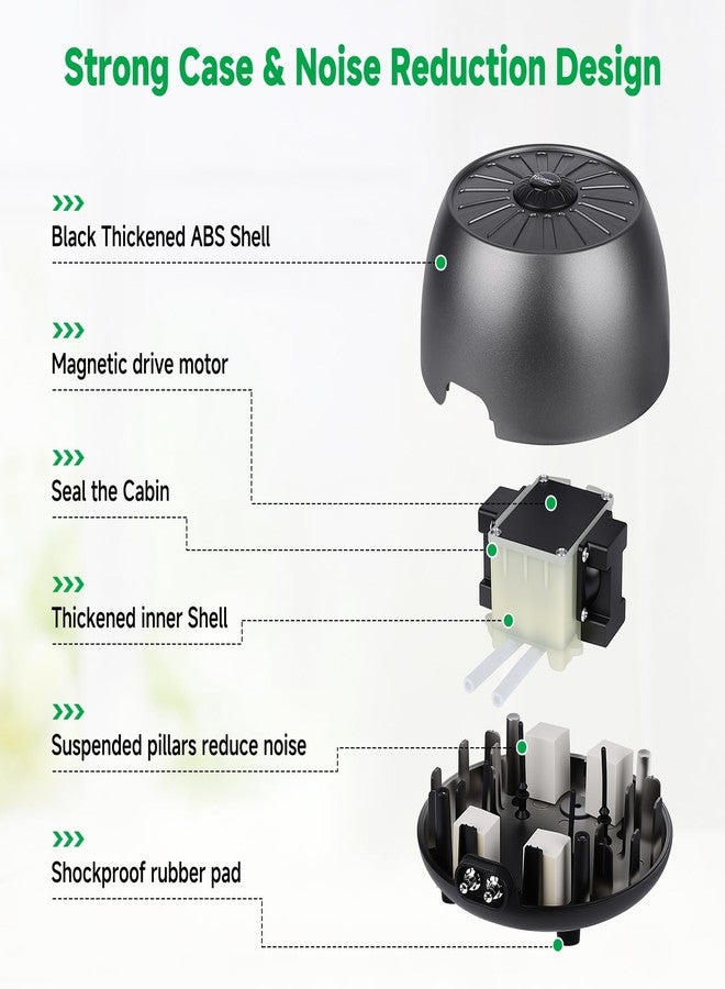 hygger Quiet Aquarium Air Pump, Adjustable Oxygen Aerator with Dual Output, 5W/8W Low Noise Air Pump with Air Stone Bubbler for Aquarium Fish Tank, Hydroponic System, 5W (Tank Up to 150 Gal) - Image 5