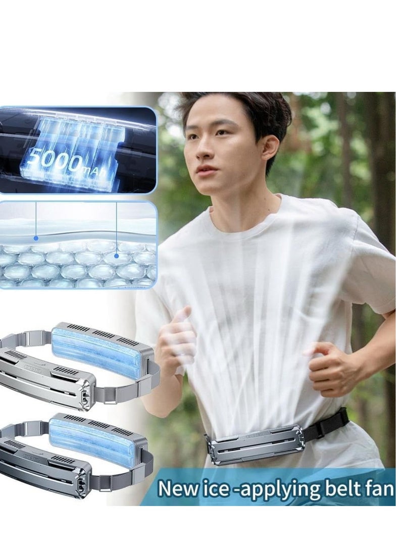 Generic Wearable Waist Fan,Personal Belt Fan with Unique PCM, Portable Strong Wind Power for Full Body Cooling fan, Rechargeable Fan Large Air Volume for Outdoor Work and Sports  - Image 4