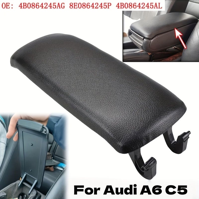 Car Armrest Latch Cover Center Console Storage Box Lid For Audi A6 C5 2000 2006 4B0864245AG Black - Image 1