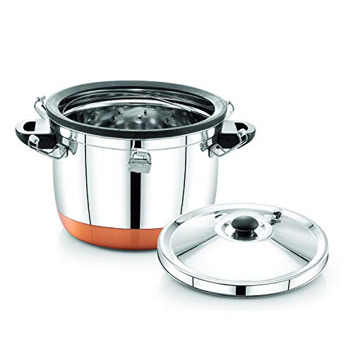 Expresso Stainless Steel Induction Friendly Rice Cooker Silver 1000 Gms Copper Bottom - Image 3