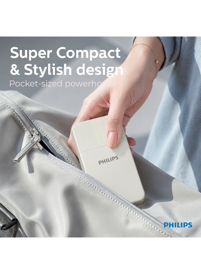 Philips 65W Ultra Slim Dual USB-C Wall Charger, GaN Technology Fast Charging Adapter with Power Delivery (PD) & PPS, Dual Port Type-C for Laptops, Tablets & Smartphones – White - Image 4