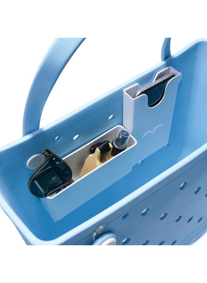4PCS Organizer Holder for Bogg Bag, Accessories Compatible With Original, Phone Holder, White - Image 4