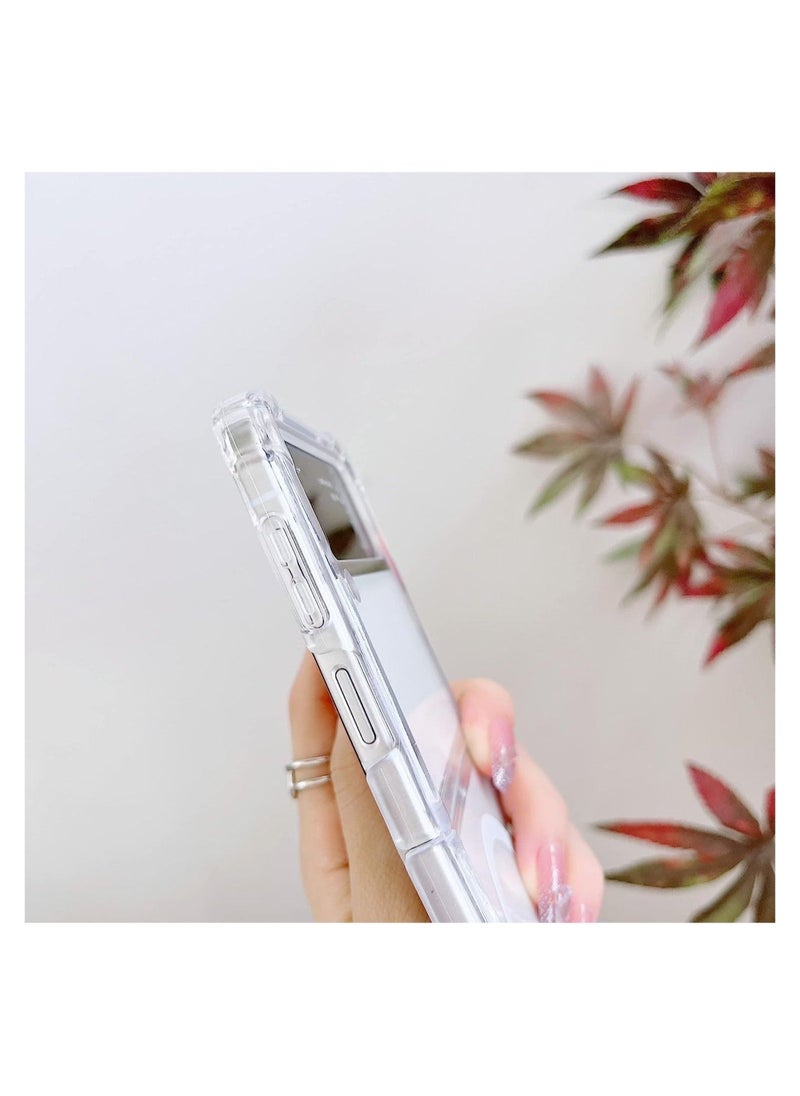 Raxoom Samsung Galaxy Z Flip 4 magsafe Clear Case, With Magnetic and Support Wireless Charger, Transparent Shockproof and Drop-Proof Hard PC Phone Cover for Galaxy Z Flip 4 - Image 5