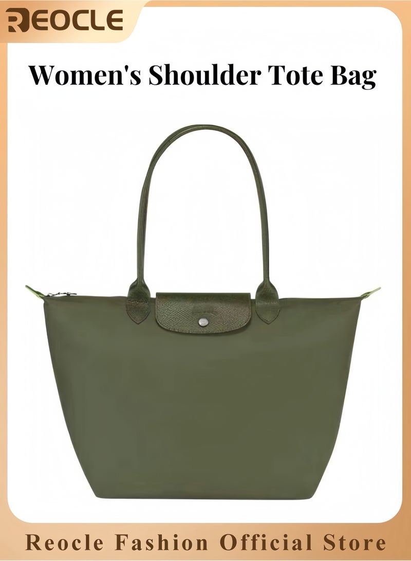 REOCLE Women's Shoulder Tote Bag Nylon Top-Handle Purse Foldable Weekend Hobo Handbag Top Handle Ladies Shoulder Bags  - Image 1