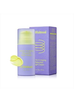 By Wishtrend By Wishtrend Vitamin A-mazing Bakuchiol Night Cream, Retinal moisturizer to start well-aging, Retinol, Night treatment for fine line, saggy, dry skin for sensitive skin, 1.05 oz, 30g  - Image 1