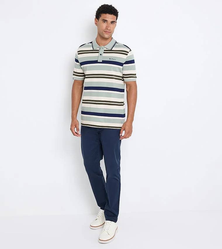 Ben Sherman  Ben Sherman Men's Short Sleeve Striped Polo Tees for Men | Best Price UAE