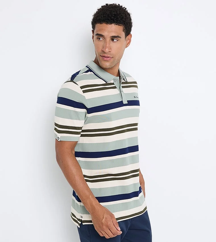 Ben Sherman  Ben Sherman Men's Short Sleeve Striped Polo Tees for Men | Best Price UAE