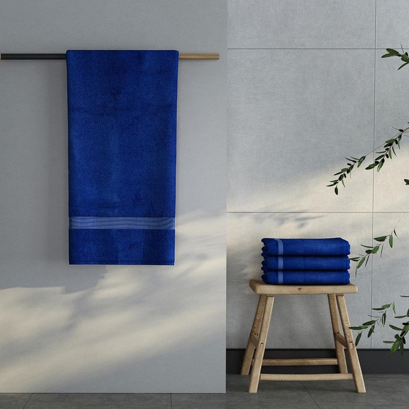 Elarra Home 100 Cotton Bath Towel Super Absorbent Blue Colour Easy Care 700 GSM - Image 1