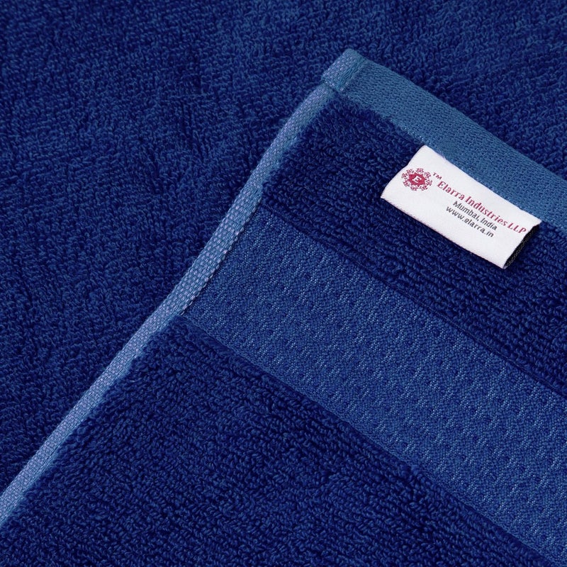Elarra Home 100 Cotton Bath Towel Super Absorbent Blue Colour Easy Care 700 GSM - Image 4