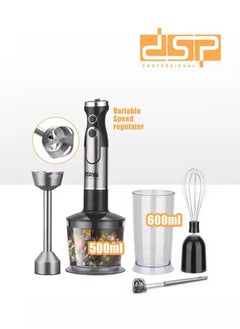 DSP Hand Blender,1500W 6 in 1 Handheld Blender with 304 Stainless Steel Blade,Food Processor,Beaker,Egg Whisk&Milk Frother,Copper Motor,KM1141  - Image 1