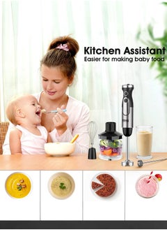 DSP Hand Blender,1500W 6 in 1 Handheld Blender with 304 Stainless Steel Blade,Food Processor,Beaker,Egg Whisk&Milk Frother,Copper Motor,KM1141  - Image 3