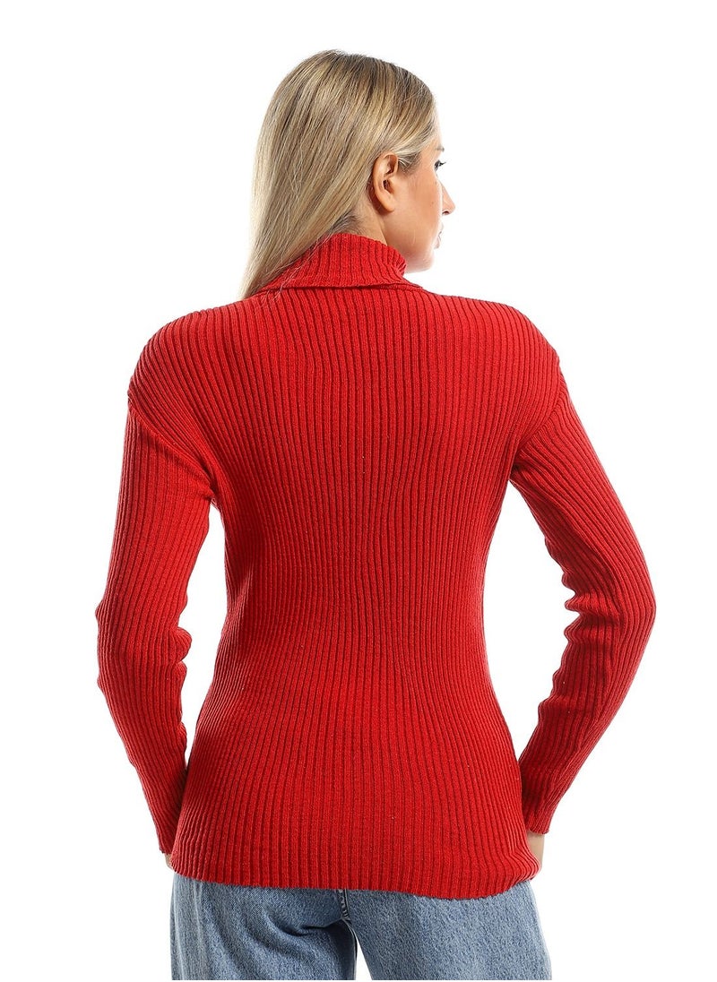 Caesar Womens High Neck Wool Shirt  - Image 4