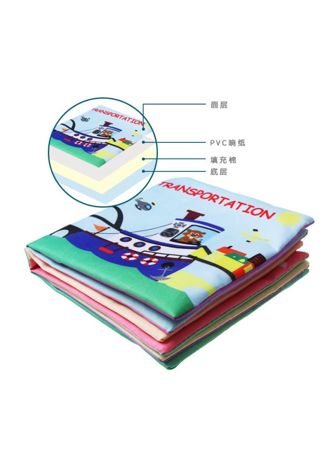 Coolplay Baby Cloth Book Early Childhood Education Baby Can't Tear 0-3 Years Old Baby Early Childhood Education Toy Built-in Bb Sound Paper - Image 5