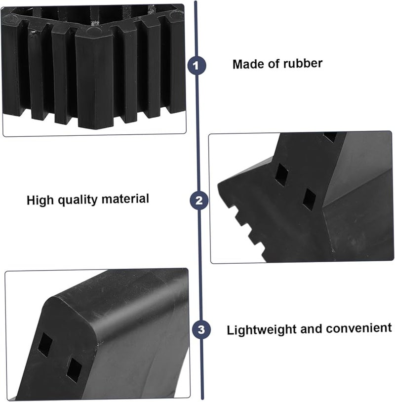 4 Pcs Black Folding Ladder Pads Non Slip Grip Tape for Staircase Floor Protection - Image 5