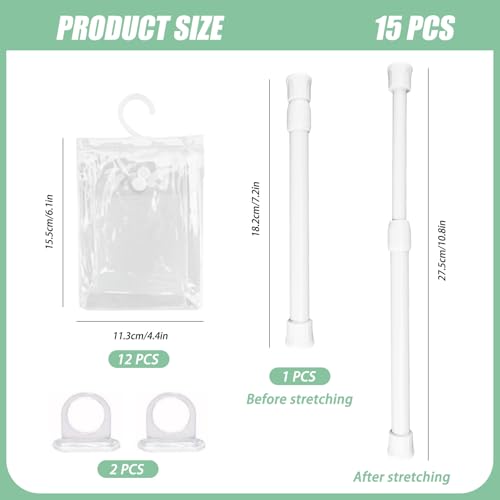 Ksheria 12 Pack Clear Doll Clothes Storage Bags with Hanging Rod Hooks PVC Transparent Doll Clothes and Accessories Organizer Compatible with 1517cm Dress Up SpaceSaving Wardrobe - Image 5