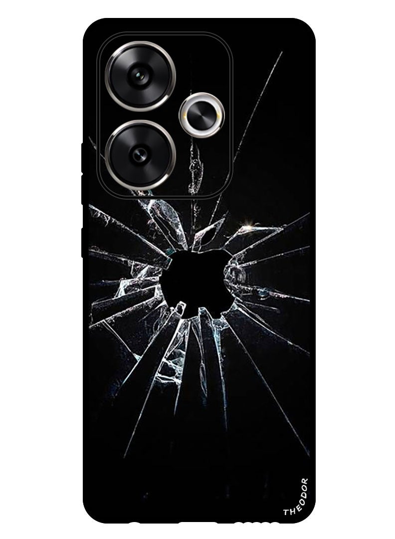 Theodor Protective Case Anti Scratch Shock Proof Bumper Cover For Xiaomi Redmi Turbo 3 Cracked Glass Apple Logo - Image 1