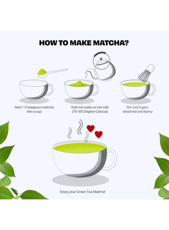 مسحوق شاي الماتشا الياباني التقليدي من ريحان ليف - درجة احتفالية فاخرة للاتيه والسموذي، غني بمضادات الأكسدة، 100 جرام - Image 4