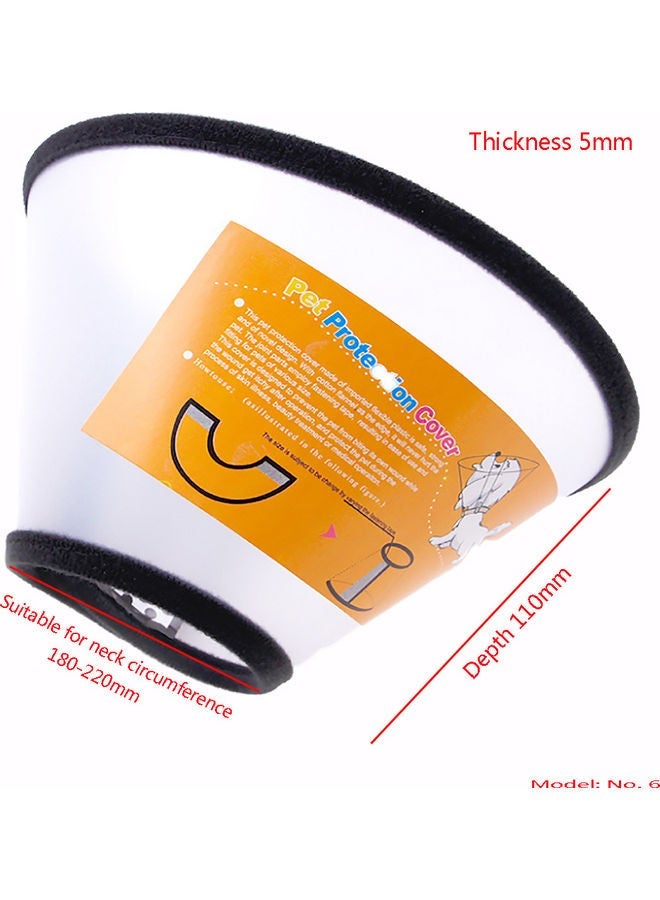 إسكدنيا 2-Piece Adjustable Anti-Biting Wound Healing Cone Collar Cover White/Black 18-22cm - Image 2