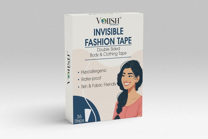 VOIISH شريط فاشن غير مرئي لجميع درجات لون البشرة - 36 شريط - Image 1