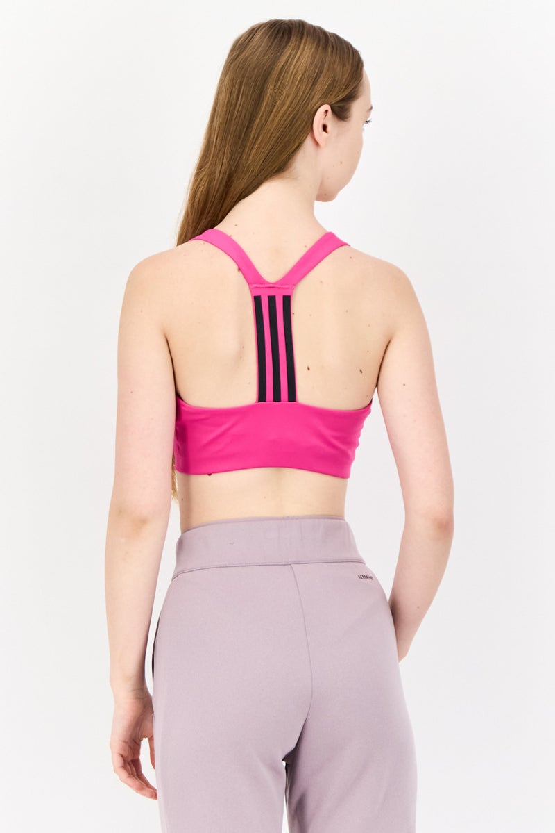 Adidas Women Sportswear Fit Training Sports Bra, Dark Pink - Image 2
