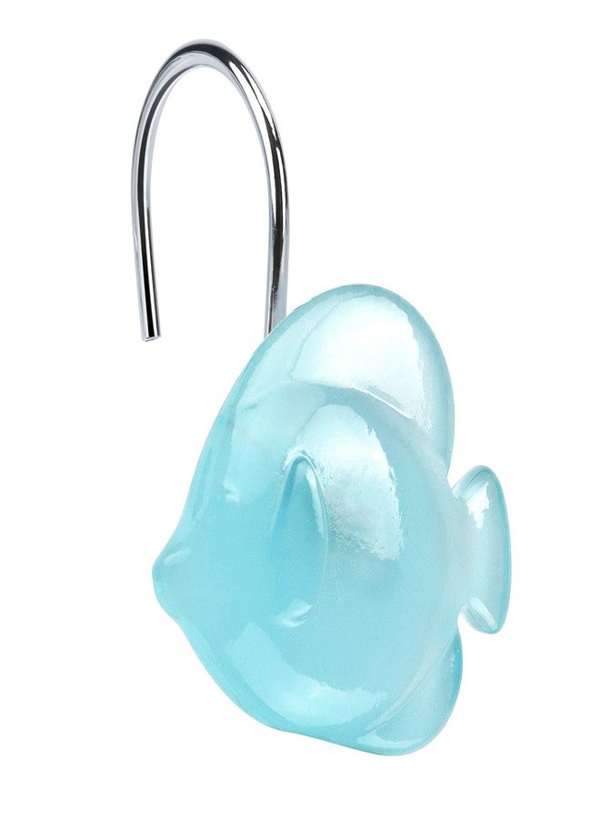 SIMPLE CLEVER HOMES 365 Glow in The Dark Sea Life Shower Hooks 12 Pcs Funny Ocean Animal Bathroom Décor (Whale, Crab, Turtle, Clownfish), Stainless Steel S-Hooks & Glowing Resin, Blue Underwater Theme Kids Bathroom Decor - Image 3