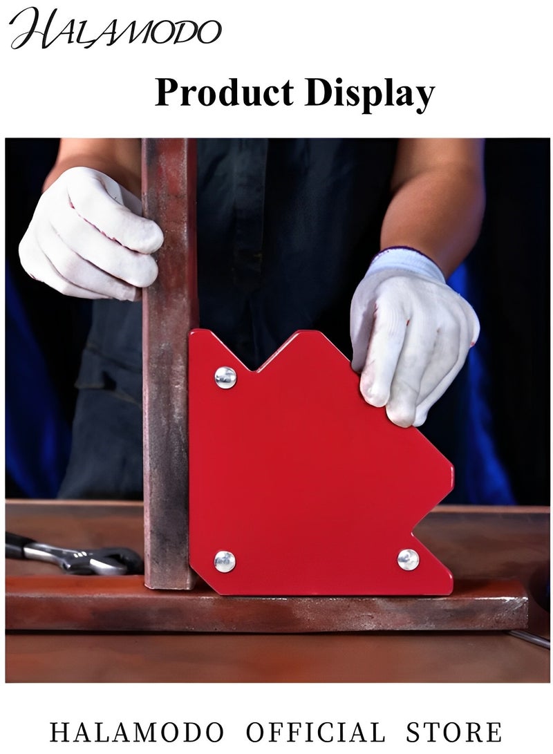 هالامودو 4 قطع مغناطيسات لحام 9 رطل مغناطيسات لحام صغيرة للخدمة الشاقة ومغناطيسات لحام صغيرة للخدمة الشاقة 4 قطع، حامل مغناطيس لحام مغناطيسي بزاوية 45، 90، 135 درجة - Image 4