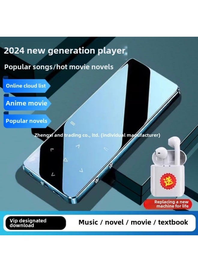 Bluetooth Mp3 English Listening Walkman Student Version Small Portable Mp4 Slim Mp5 Music Player Mp6-Colour:Cool Black (ultimate Edition) English Dictionary + Bluetooth Function-Capacity:40gb-official Standard