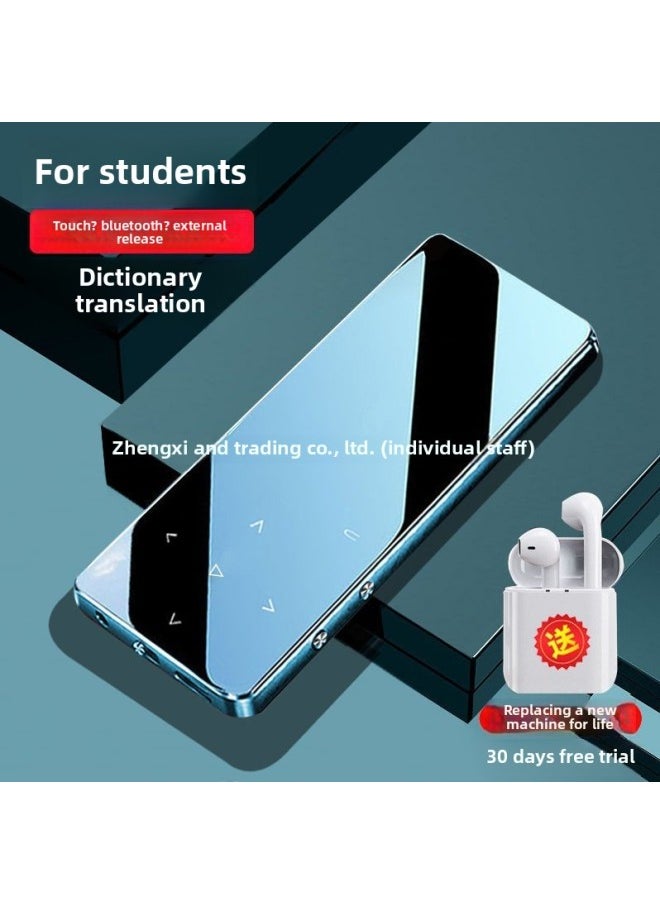 Bluetooth Mp3 English Listening Walkman Student Version Small Portable Mp4 Slim Mp5 Music Player Mp6-Colour:Cool Black (ultimate Edition) English Dictionary + Bluetooth Function-Capacity:40gb-official Standard