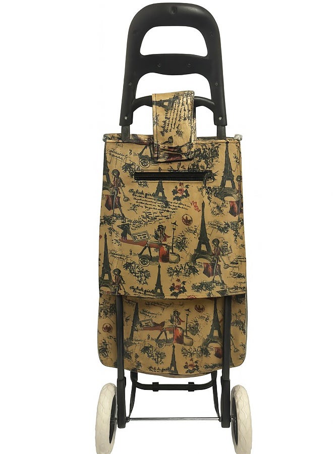 إيه جي دي حقيبة تسوق قابلة للطي، بعجلات قوية، تصميم أنيق، وقدرة تحمل كبيرة، استخدام متعدد - Image 4