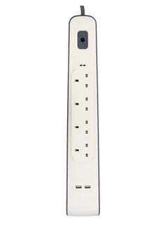 belkin 4 Way Surge Protection Strip With 2 USB Charging 2M  - Image 1
