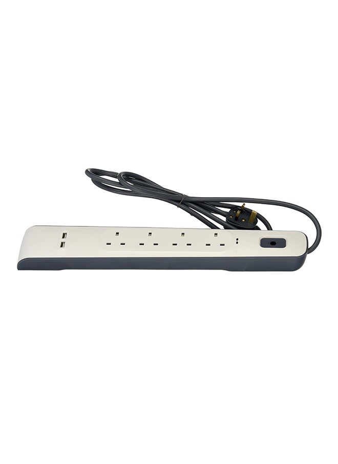 belkin - 4 Way Surge Protection Strip With 2 USB Charging 2M - Image 1
