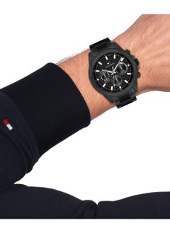 TOMMY HILFIGER TOMMY HILFIGER ROUND ANALOG MEN'S BLACK CASE WATCH - 1710653  - Image 4