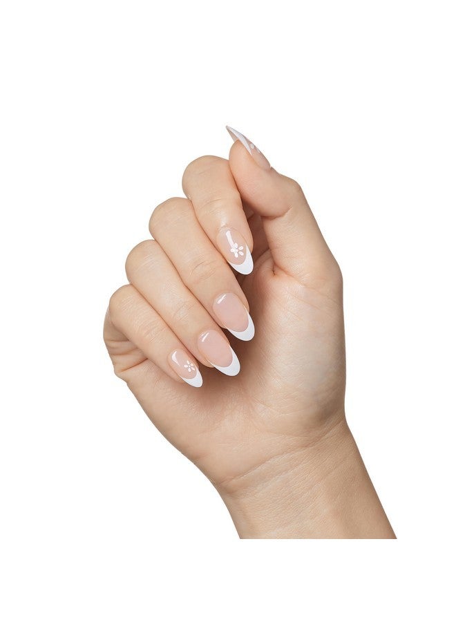 Impress Press No Glue Press-On Nails, French, 'Fearless', Light Neutral + White Tip French, Medium Size, Almond Shape, Includes 30 Nails, Prep Pad, Instructions Sheet, 1 Manicure Stick, 1 Mini File - Image 5
