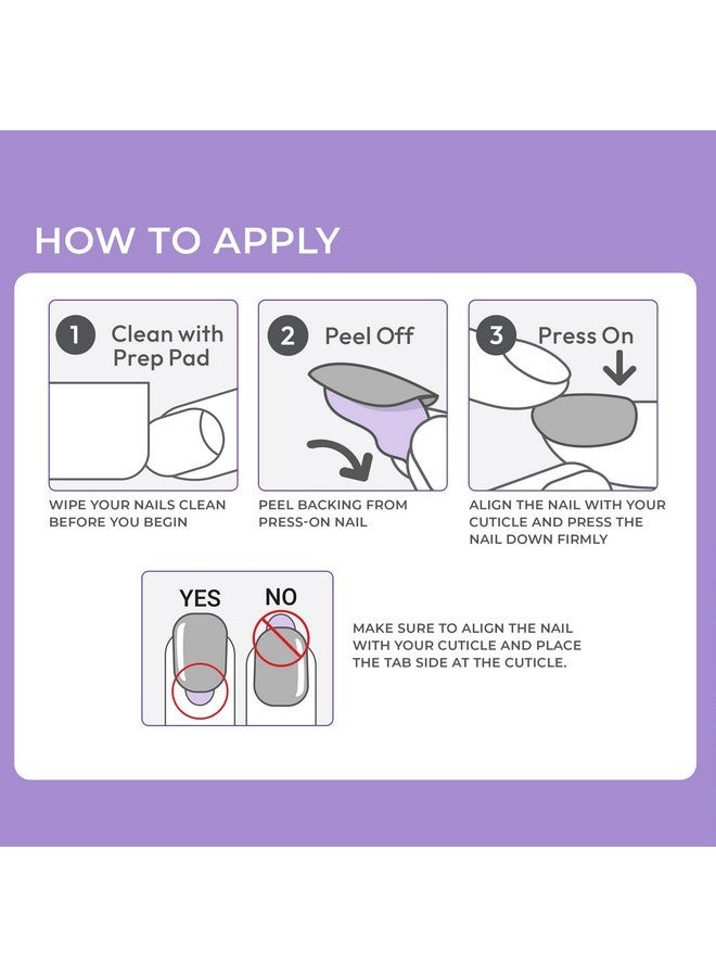 Impress Press No Glue Press-On Nails, French, 'Fearless', Light Neutral + White Tip French, Medium Size, Almond Shape, Includes 30 Nails, Prep Pad, Instructions Sheet, 1 Manicure Stick, 1 Mini File - Image 2