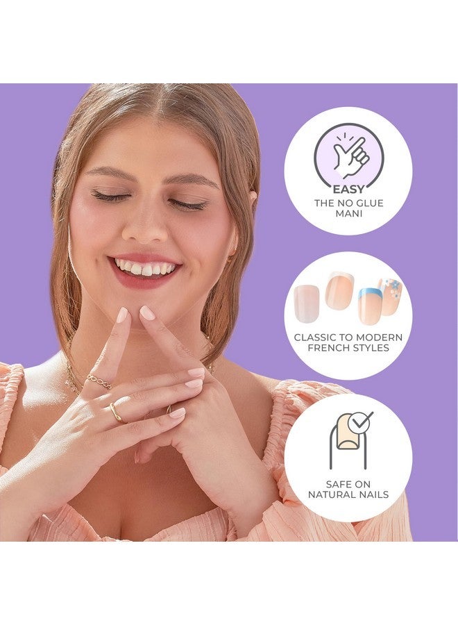 Impress Press No Glue Press-On Nails, French, 'Fearless', Light Neutral + White Tip French, Medium Size, Almond Shape, Includes 30 Nails, Prep Pad, Instructions Sheet, 1 Manicure Stick, 1 Mini File - Image 3