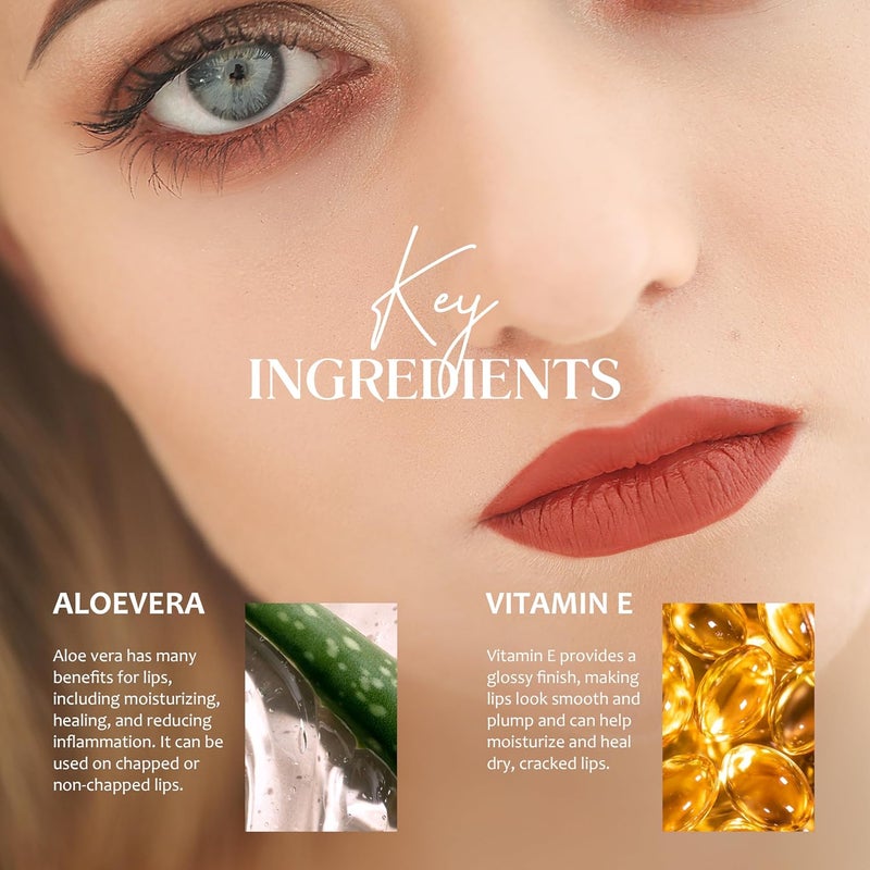 Just Gold Long Lasting Matte Finish Creamy matte lipstick with nourishment of vitamin E and Aloe vera L28 Blush - Image 3