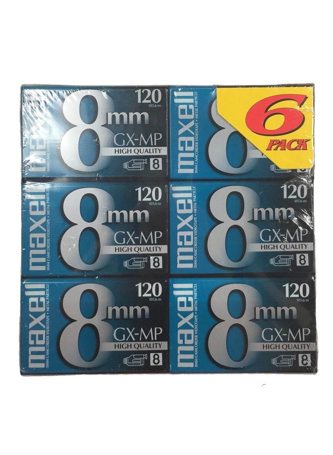 Maxell 8mm GX-MP120 Videotapes (6-pack) - Image 1