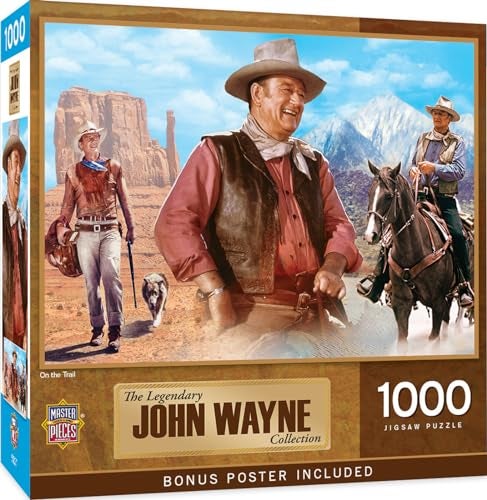 MasterPieces 1000 Piece John Wayne Jigsaw Puzzle for Adults Family or Youth on the Trail 1925x2675 - Image 1