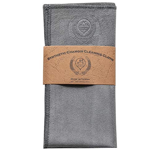 Mivi MI&VI Synthetic Chamois Microfiber Instrument Cleaning & Polishing Cloth for Violin, Viola, Cello, Bass, Guitar, Saxophone, Flute 12x12in (Charcoal-Grey) - Image 1