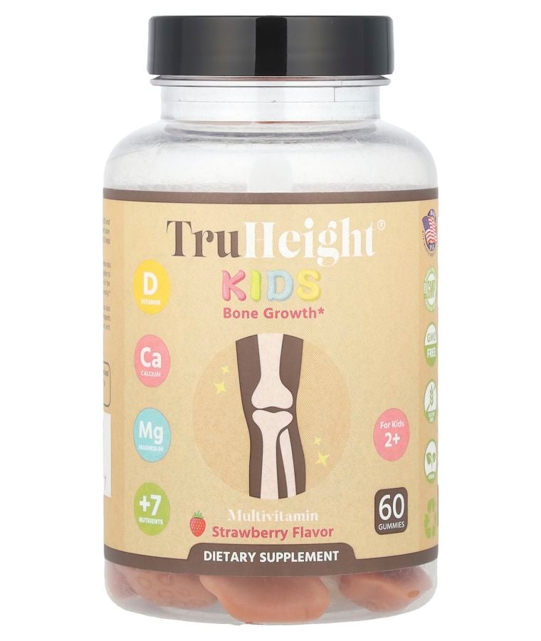 TruHeight  Kids Bone Growth Gummies  For Kids 2+ Strawberry 60 Gummies