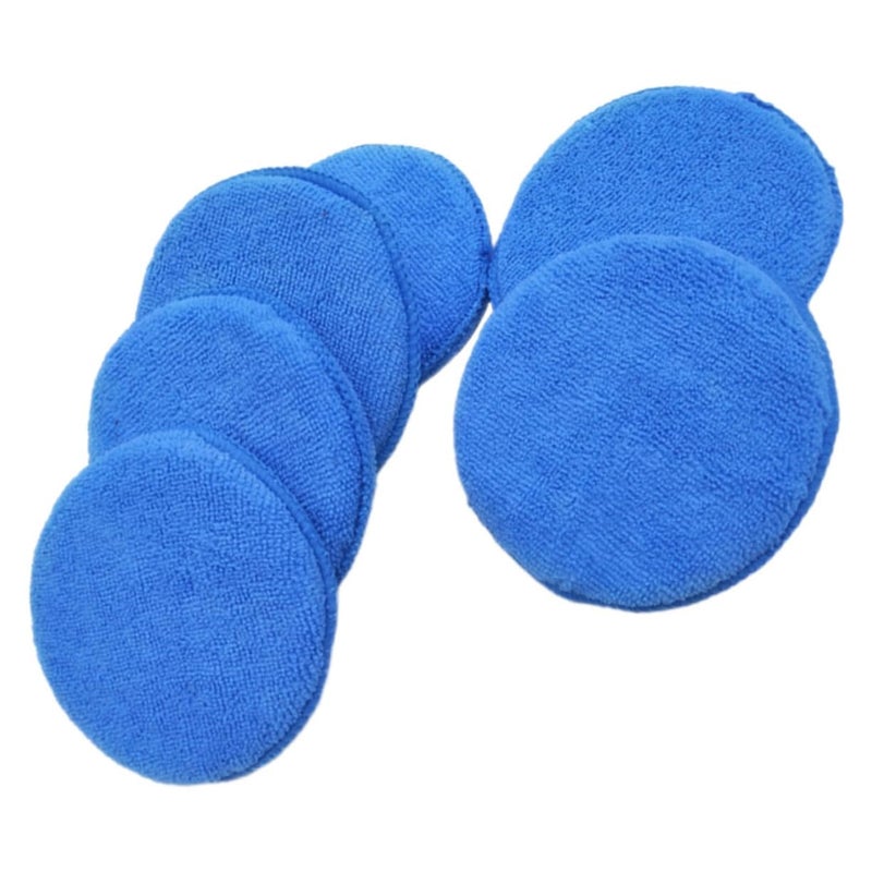 6 Pack Microfiber Car Wax Applicator Pads Buffing Polishing Sponge For Auto Detailing - Image 2