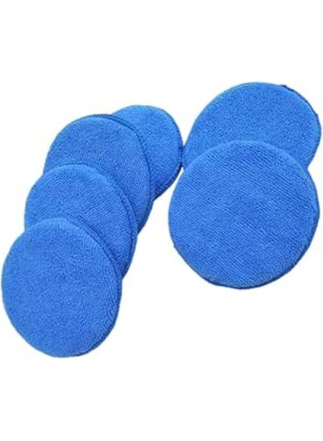 6 Pack Microfiber Car Wax Applicator Pads Buffing Polishing Sponge For Auto Detailing - Image 1